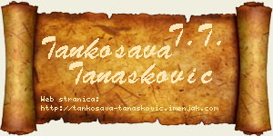 Tankosava Tanasković vizit kartica